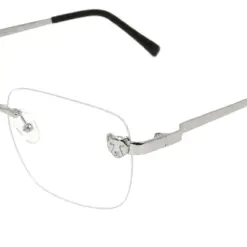 Buy Silver Fancy Rimless Eyeglasses Online