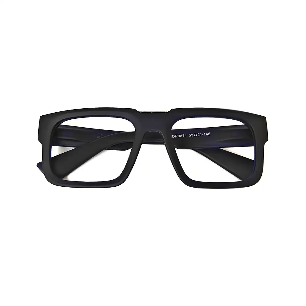 Blue Bold Fancy Eyeglasses - 8814 6 bLACK Bold Fancy Eyeglasses