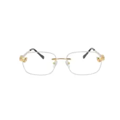 Best Eyewear Store Online for Eyeglasses & Sunglasses | Chashmah "चश्मा" 112 Buy gOLDEN Fancy Rimless Eyeglasses Online
