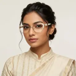 Premium White Eyeglasses For Women- 8087