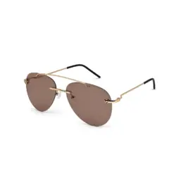 Brown Aviator Turban Fit Sunglasses
