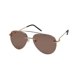Brown Aviator Turban Fit Sunglasses