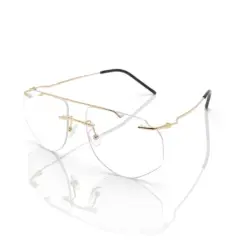 Buy Modern Golden Rimless Eyeglasses For Sikh Online