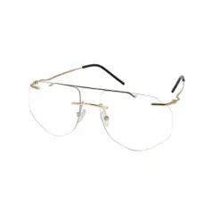 Modern Golden Rimless Eyeglasses For Sikh