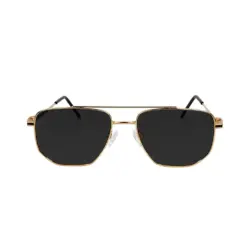 Polarized Black Gold Turban Fit Sunglasses