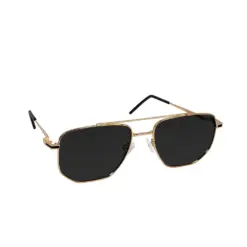 Polarized Black Gold Turban Fit Sunglasses