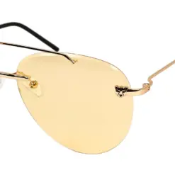 Yellow Aviator Turban Fit Sunglasses