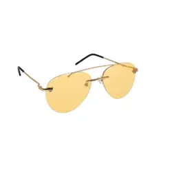 Yellow Aviator Turban Fit Sunglasses