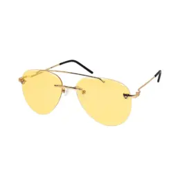 Yellow Aviator Turban Fit Sunglasses
