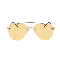 Yellow Aviator Turban Fit Sunglasses