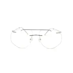 Modern Silver Rimless Eyeglasses For Sikh