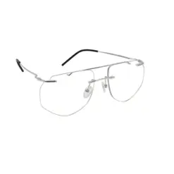 Modern Silver Rimless Eyeglasses For Sikh