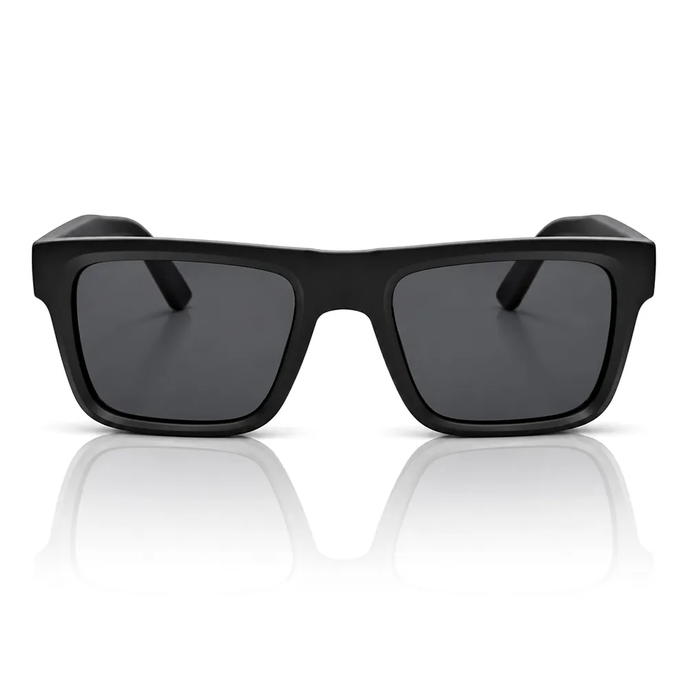 Black Polarized Square Sunglasses - 8490 2 Black Polarized Square Sunglasses