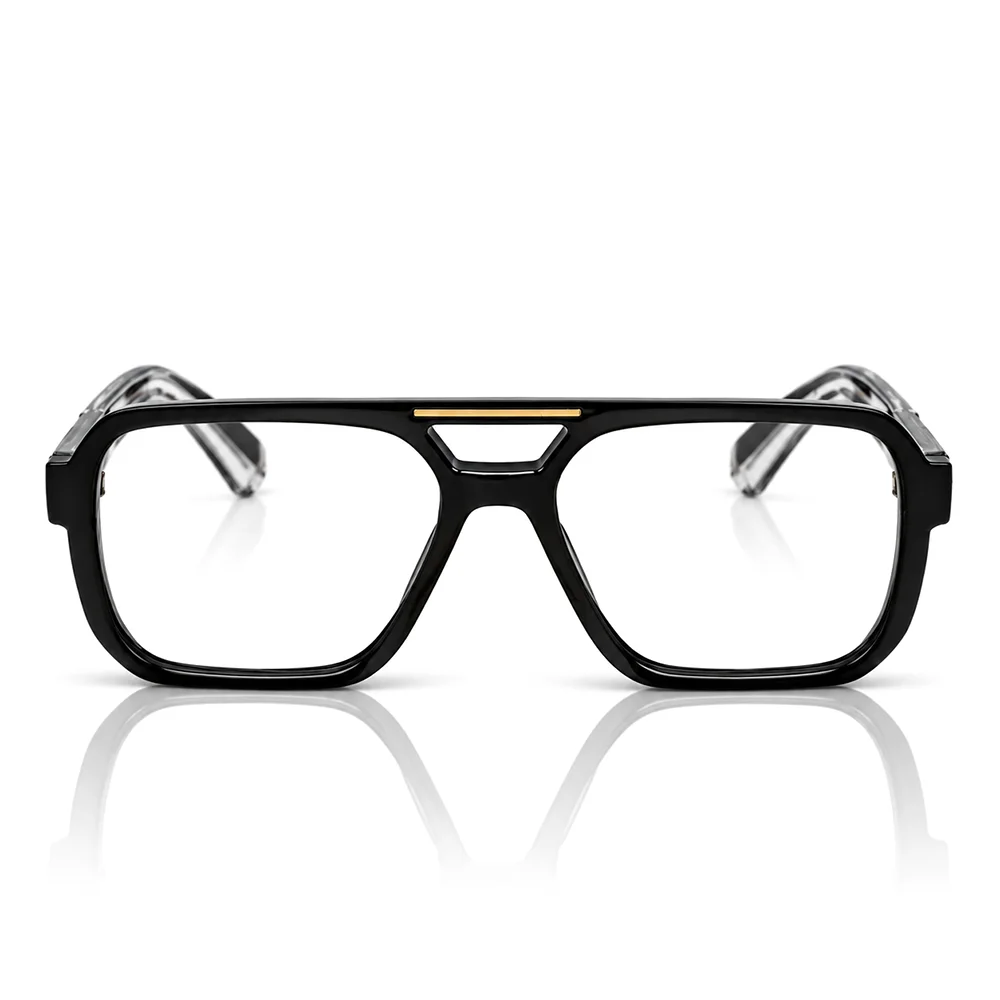 Black Bold Aviator Eyeglasses - 6206 1 Buy Black Bold Aviator Eyeglasses Online