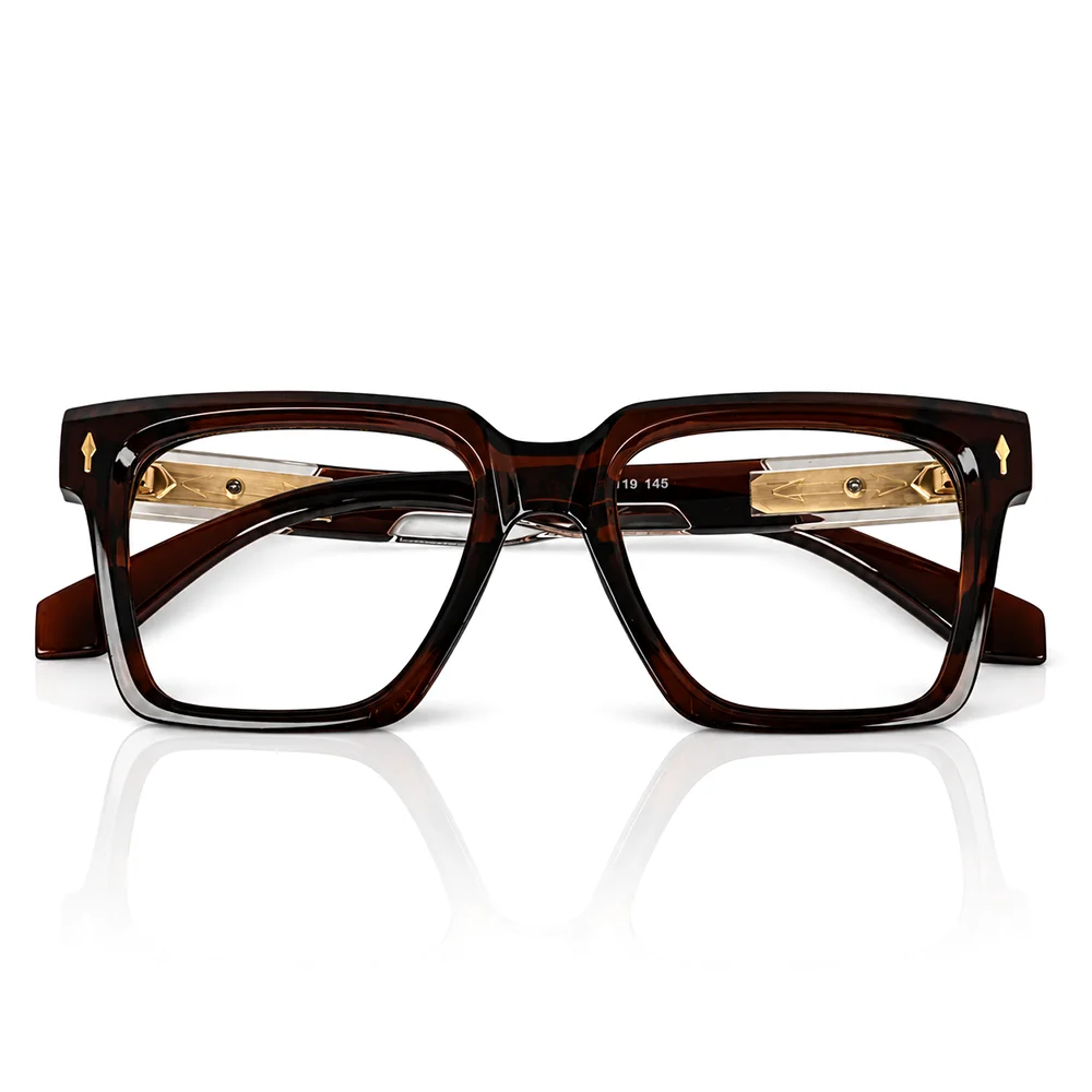 Brown Bold Large Eyeglasses - 6213 4 Buy Brown Bold Large Eyeglasses Online