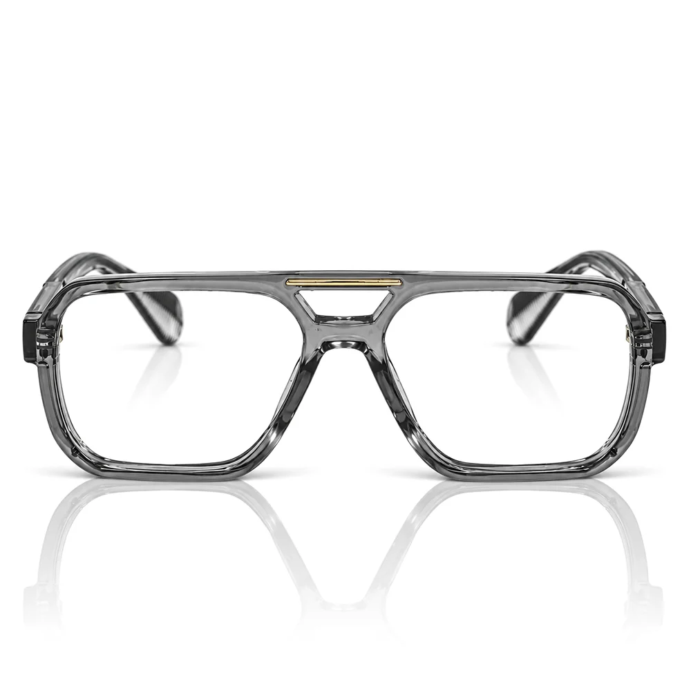 Glass Grey Bold Aviator Eyeglasses - 6206 1 Buy Glass Grey Bold Aviator Eyeglasses Online