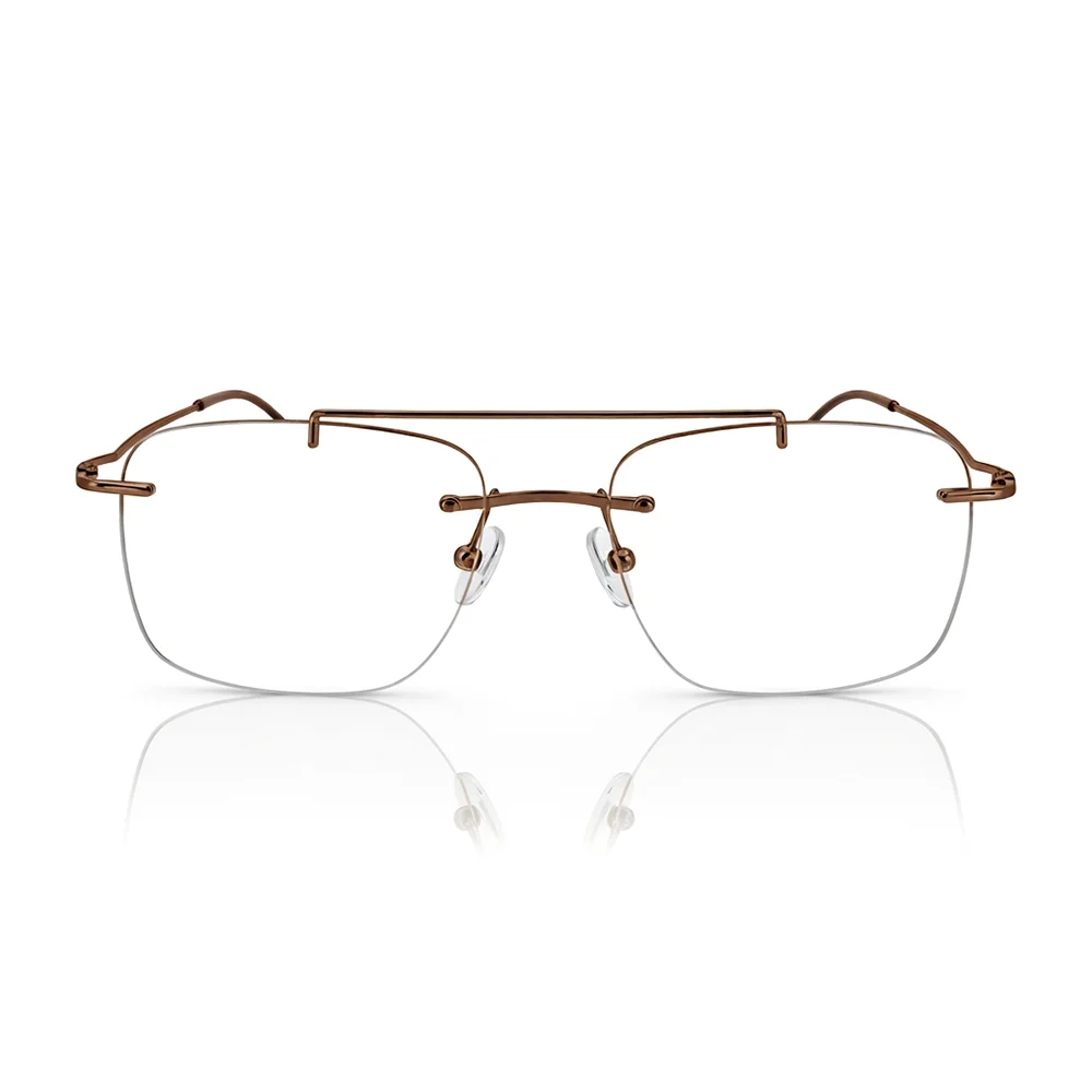 Copper Brown Rimless Turban Eyeglasses - 30038 4 Buy Copper Brown Rimless Turban Eyeglasses Online