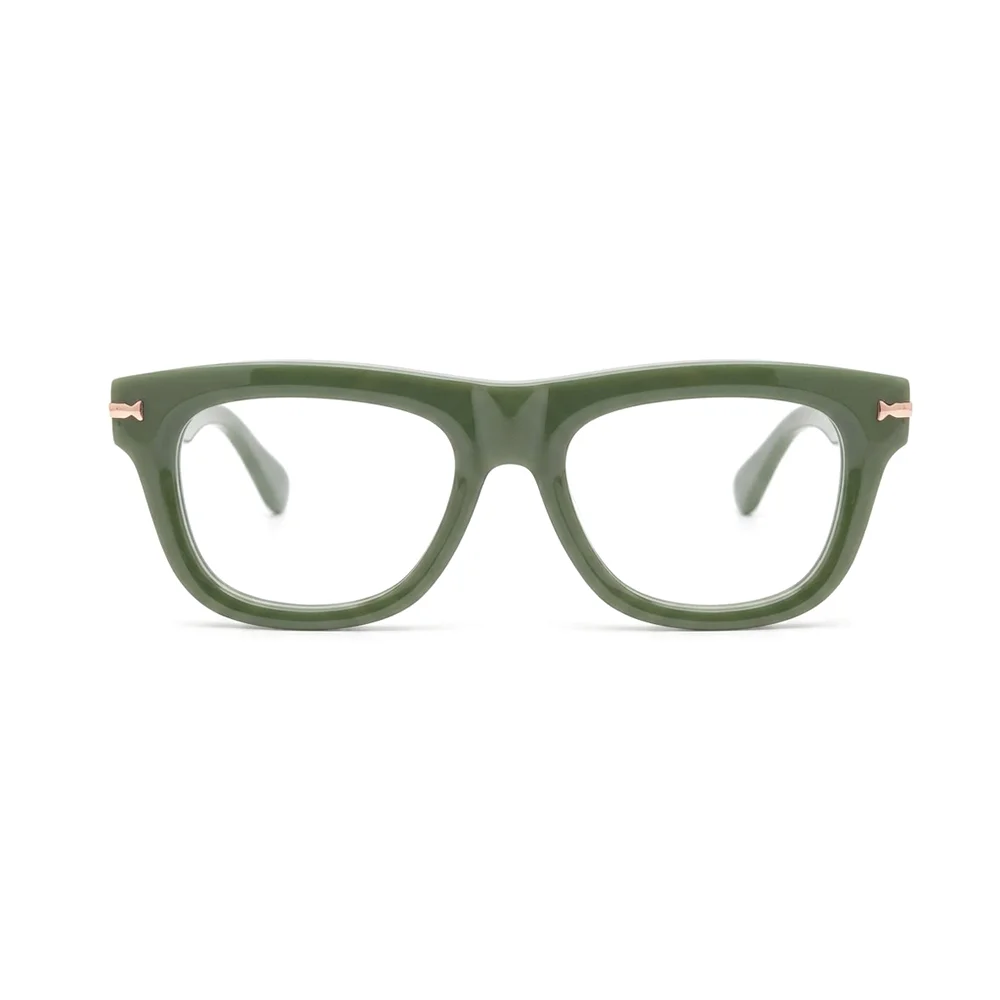 Green Bold Wayfarer Eyeglasses - 59269 4 Buy Green Bold Wayfarer Eyeglasses Online