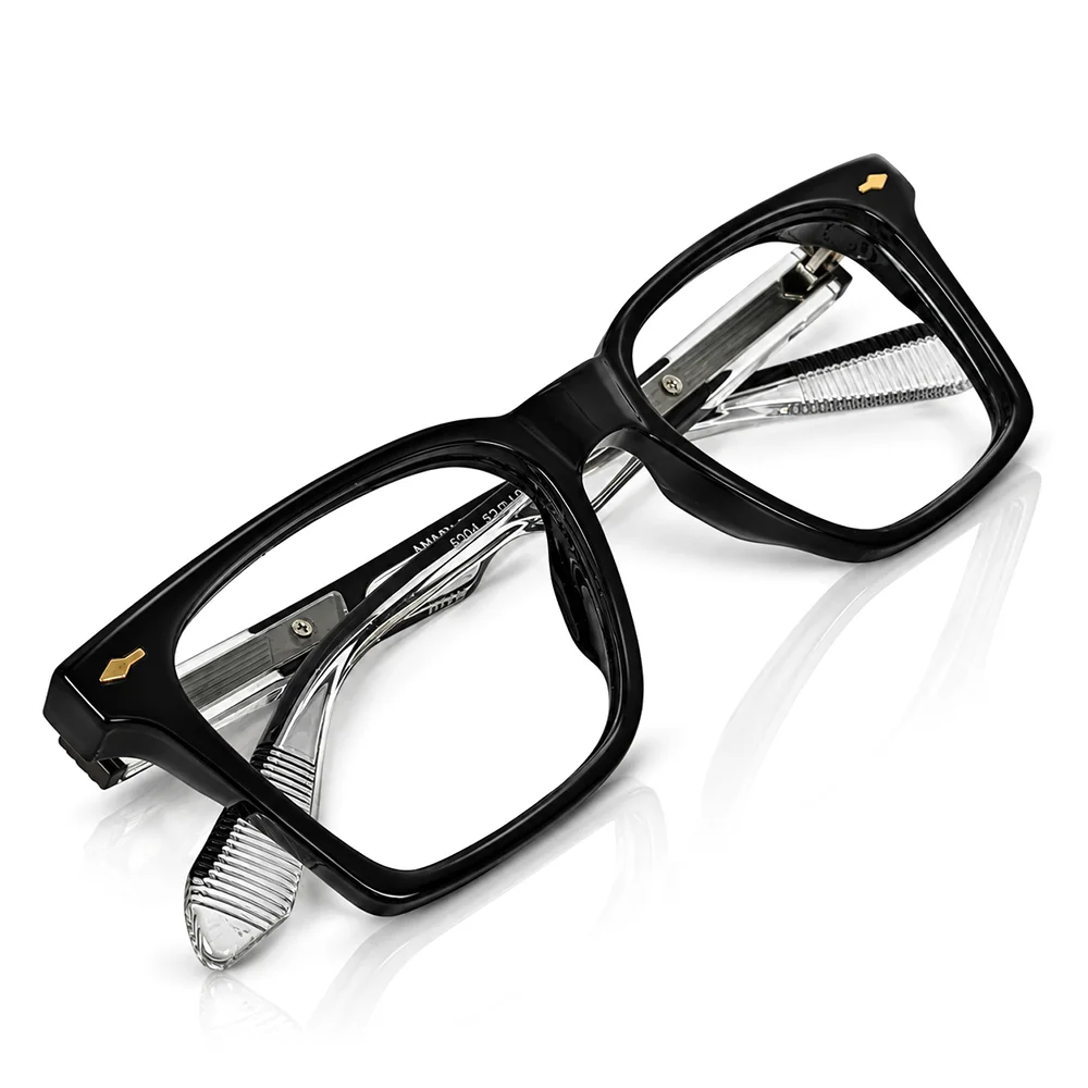 Modern Black Square Eyeglasses - 6204 5 Buy Modern Black Square Eyeglasses Online