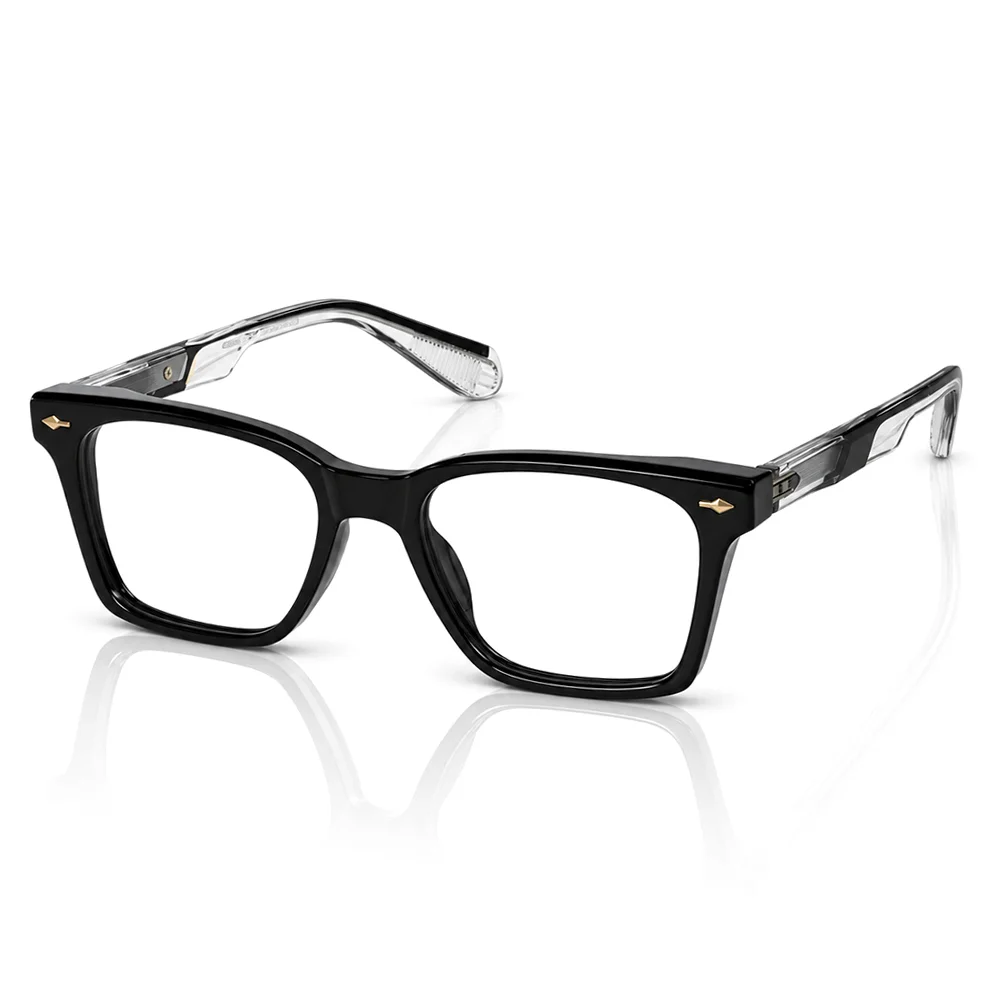Modern Black Square Eyeglasses - 6204 2 Buy Modern Black Square Eyeglasses Online