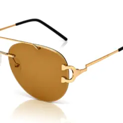 Buy Olive Brown Turban Fit Aviator Sunglasses Online