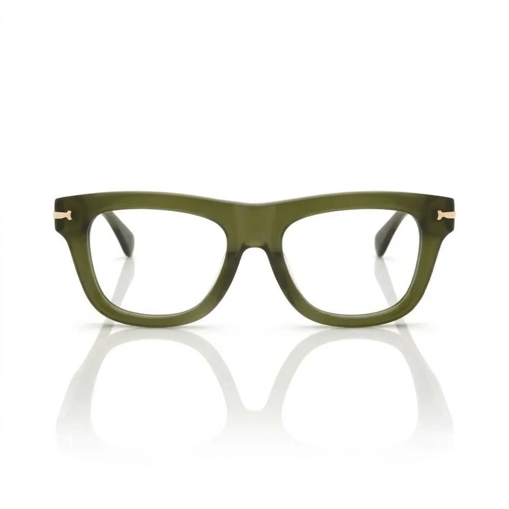 Green Bold Wayfarer Eyeglasses - 59269 2 Buy Green Bold Wayfarer Eyeglasses Online