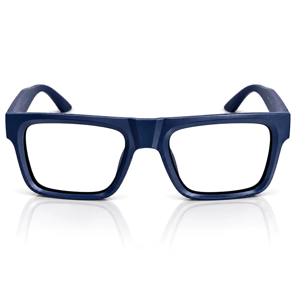 Navy Square Bold Eyeglasses - 8490 2 Navy Square Bold Eyeglasses