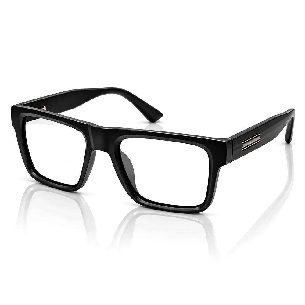 Black Square Bold Eyeglasses - 8490 1 Black Square Bold Eyeglasses
