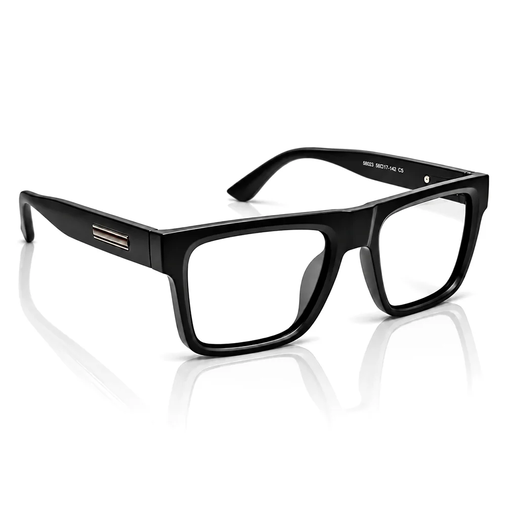Black Square Bold Eyeglasses - 8490 3 Black Square Bold Eyeglasses