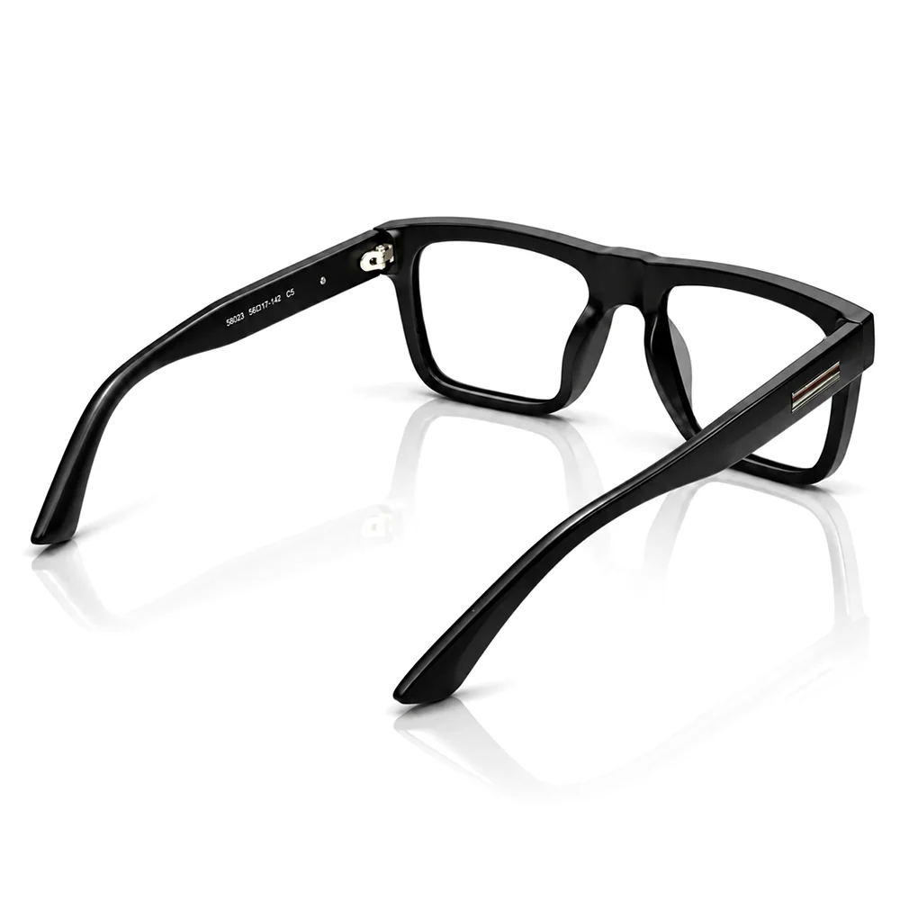 Black Square Bold Eyeglasses - 8490 4 Black Square Bold Eyeglasses