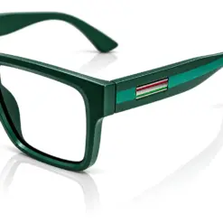 Green Square Bold Eyeglasses